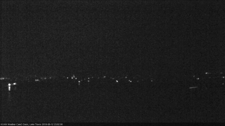 Lake Travis webcam, August 12, 2018 10:05 PM CT