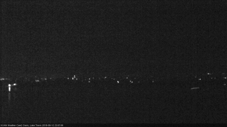 Lake Travis webcam, August 12, 2018 10:10 PM CT