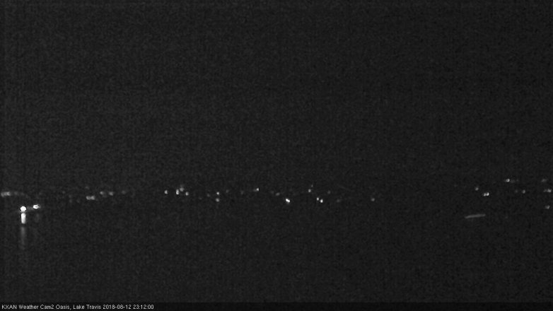 Lake Travis webcam, August 12, 2018 10:15 PM CT