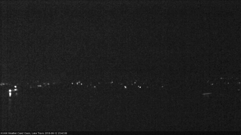 Lake Travis webcam, August 12, 2018 10:45 PM CT