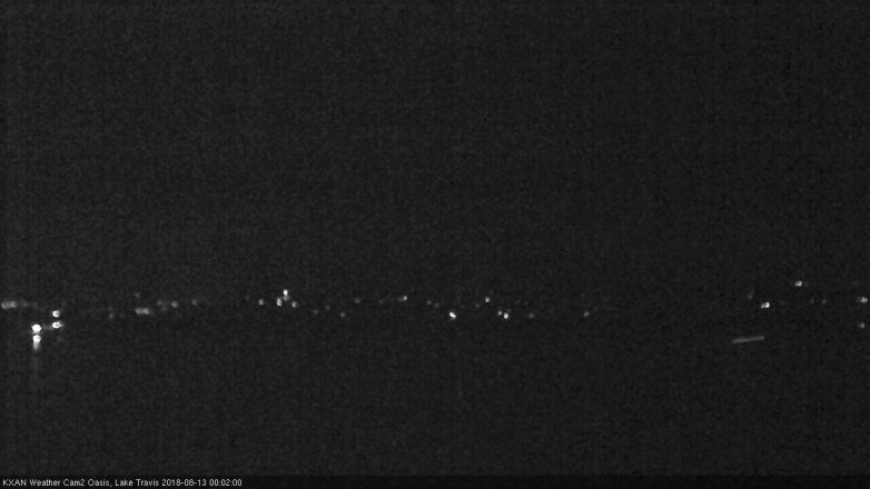 Lake Travis webcam, August 12, 2018 11:05 PM CT