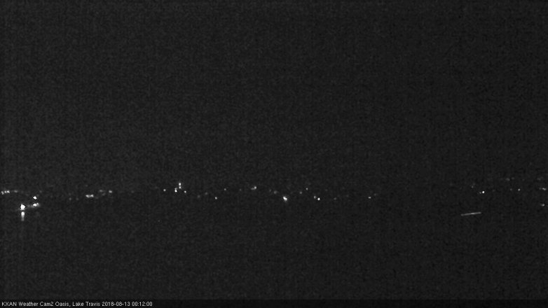 Lake Travis webcam, August 12, 2018 11:15 PM CT