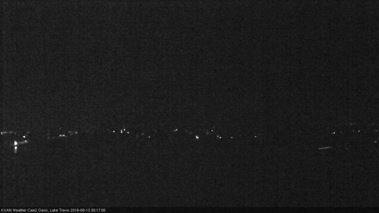 Lake Travis webcam, August 12, 2018 11:20 PM CT
