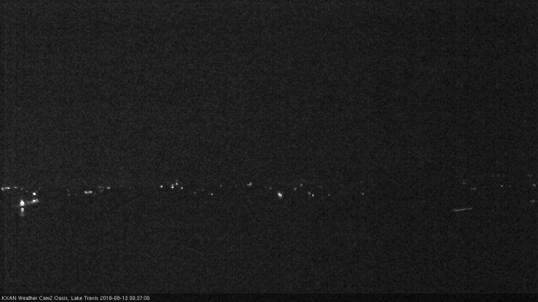 Lake Travis webcam, August 12, 2018 11:40 PM CT