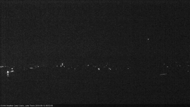Lake Travis webcam, August 12, 2018 11:55 PM CT