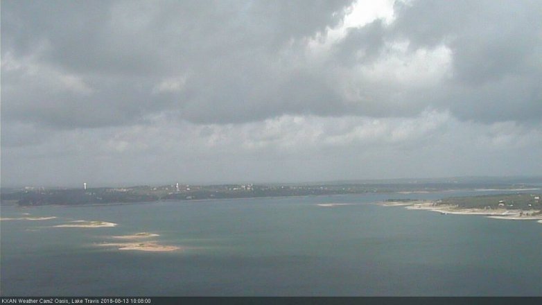 Lake Travis webcam, August 13, 2018 9:10 AM CT
