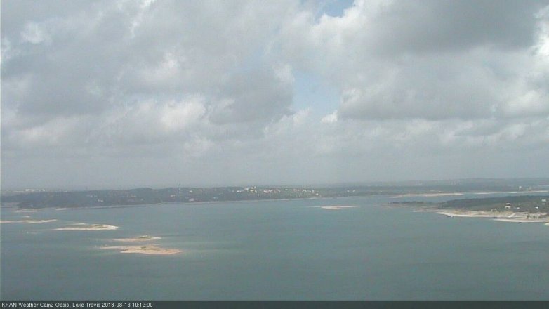 Lake Travis webcam, August 13, 2018 9:15 AM CT