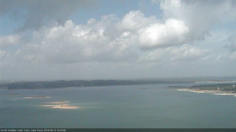 Lake Travis webcam, August 13, 2018 9:35 AM CT