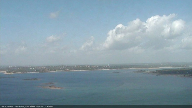 Lake Travis webcam, August 13, 2018 9:40 AM CT