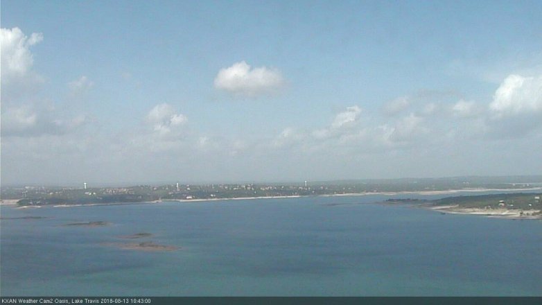Lake Travis webcam, August 13, 2018 9:45 AM CT