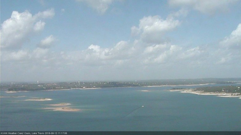 Lake Travis webcam, August 13, 2018 10:20 AM CT