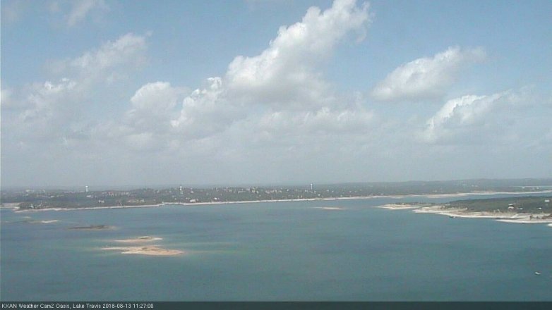 Lake Travis webcam, August 13, 2018 10:30 AM CT