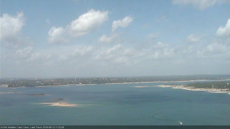 Lake Travis webcam, August 13, 2018 10:35 AM CT