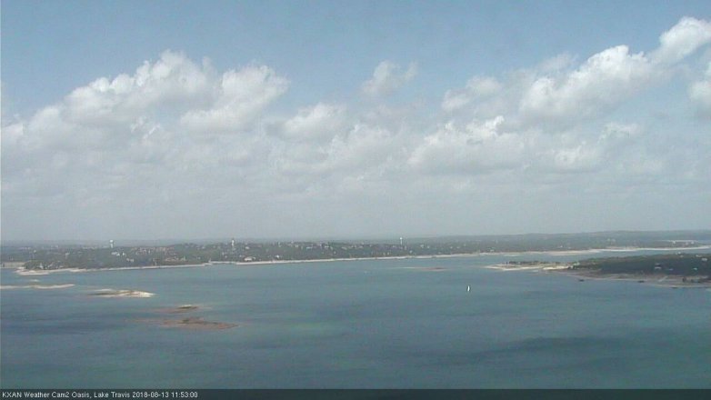 Lake Travis webcam, August 13, 2018 10:55 AM CT