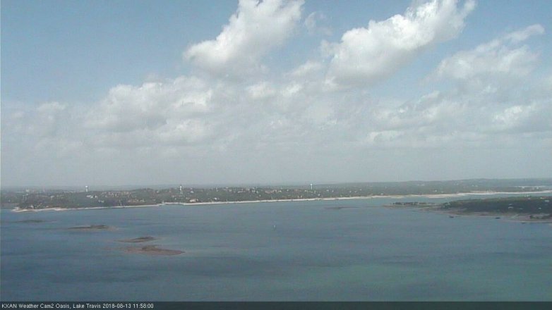 Lake Travis webcam, August 13, 2018 11:00 AM CT