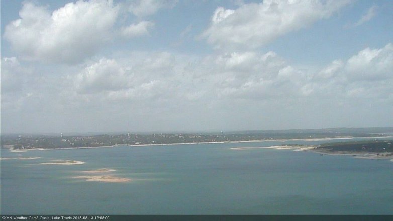 Lake Travis webcam, August 13, 2018 11:10 AM CT