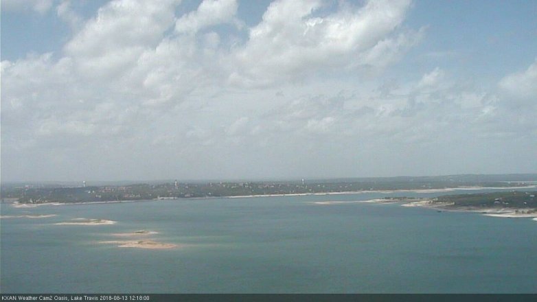 Lake Travis webcam, August 13, 2018 11:20 AM CT