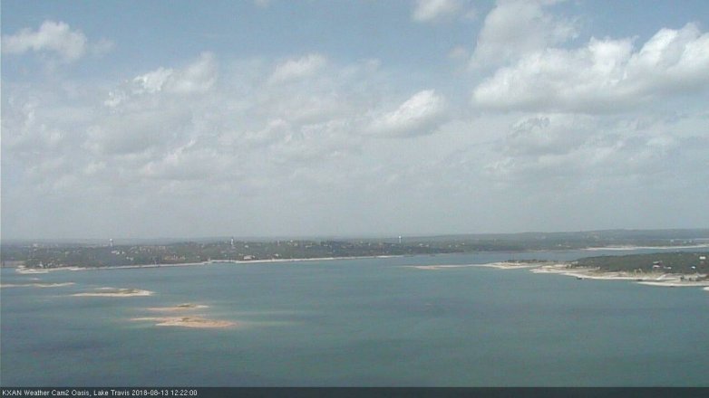 Lake Travis webcam, August 13, 2018 11:25 AM CT