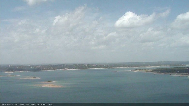 Lake Travis webcam, August 13, 2018 11:30 AM CT