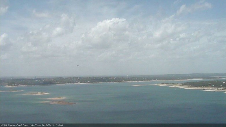 Lake Travis webcam, August 13, 2018 11:40 AM CT