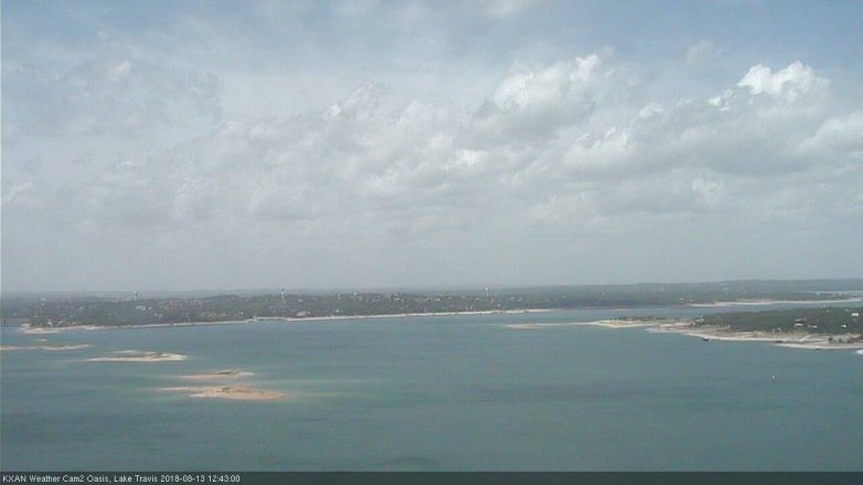 Lake Travis webcam, August 13, 2018 11:45 AM CT