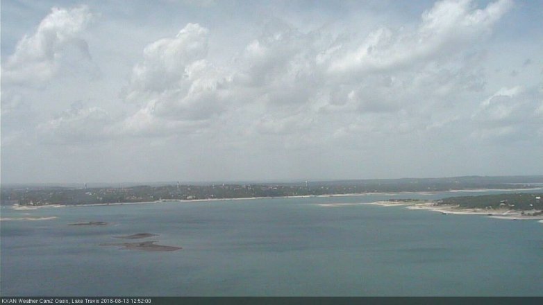 Lake Travis webcam, August 13, 2018 11:55 AM CT