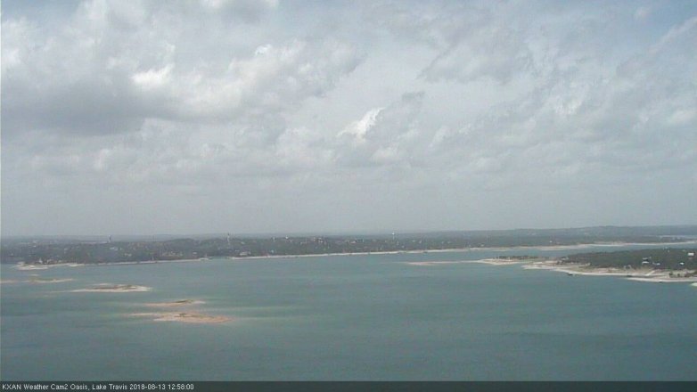 Lake Travis webcam, August 13, 2018 12:00 PM CT