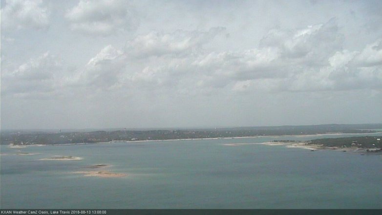 Lake Travis webcam, August 13, 2018 12:10 PM CT