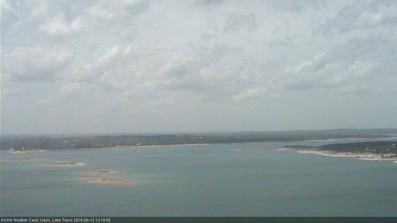 Lake Travis webcam, August 13, 2018 12:20 PM CT