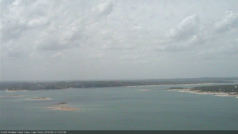 Lake Travis webcam, August 13, 2018 12:30 PM CT