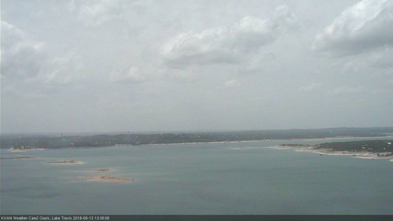 Lake Travis webcam, August 13, 2018 12:40 PM CT