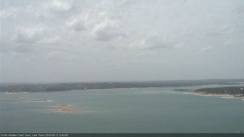 Lake Travis webcam, August 13, 2018 12:45 PM CT