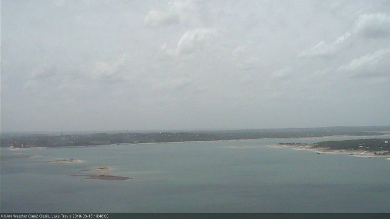 Lake Travis webcam, August 13, 2018 12:50 PM CT