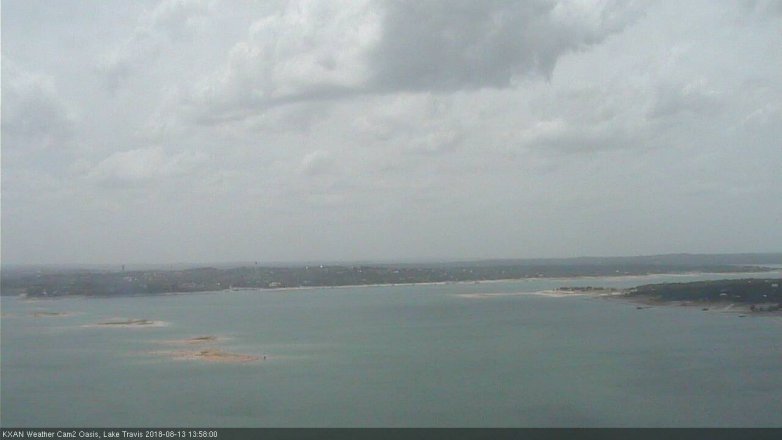 Lake Travis webcam, August 13, 2018 1:00 PM CT