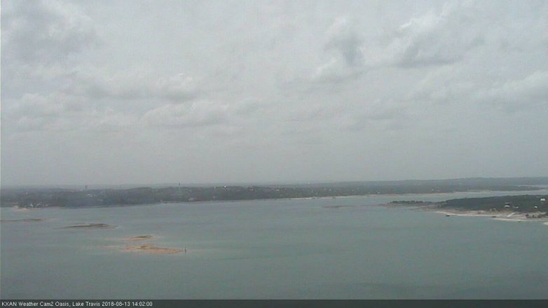 Lake Travis webcam, August 13, 2018 1:05 PM CT