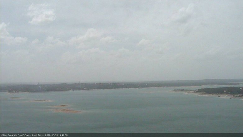 Lake Travis webcam, August 13, 2018 1:50 PM CT