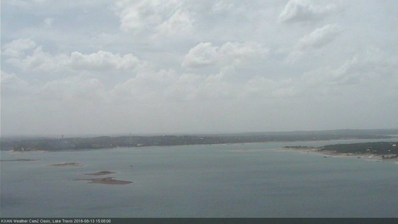 Lake Travis webcam, August 13, 2018 2:10 PM CT