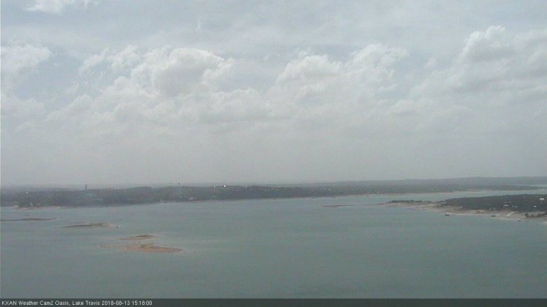 Lake Travis webcam, August 13, 2018 2:20 PM CT
