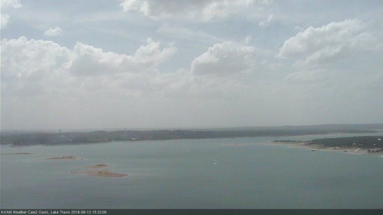 Lake Travis webcam, August 13, 2018 2:35 PM CT