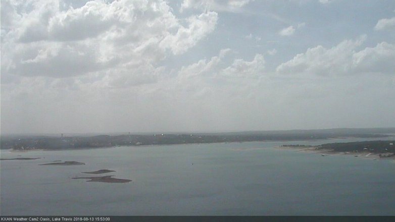 Lake Travis webcam, August 13, 2018 2:55 PM CT
