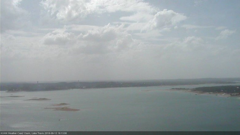 Lake Travis webcam, August 13, 2018 3:15 PM CT