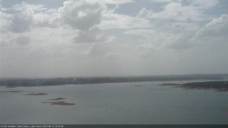 Lake Travis webcam, August 13, 2018 3:25 PM CT