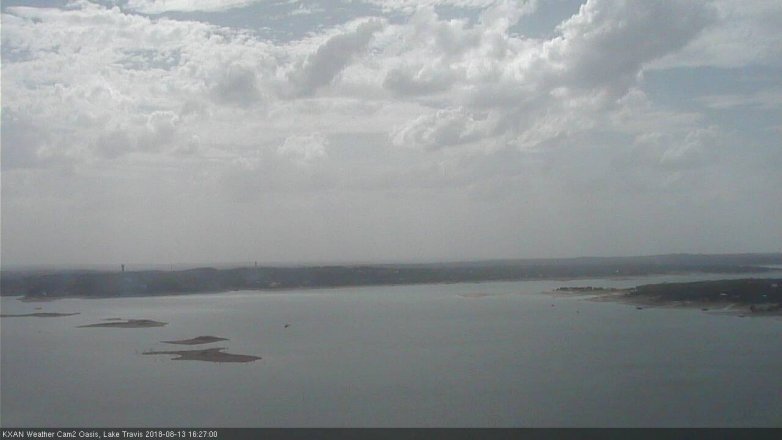 Lake Travis webcam, August 13, 2018 3:30 PM CT