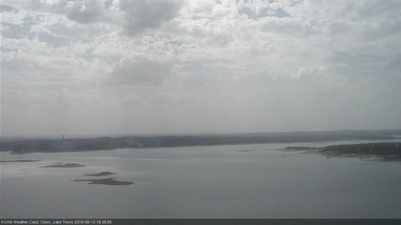 Lake Travis webcam, August 13, 2018 3:40 PM CT
