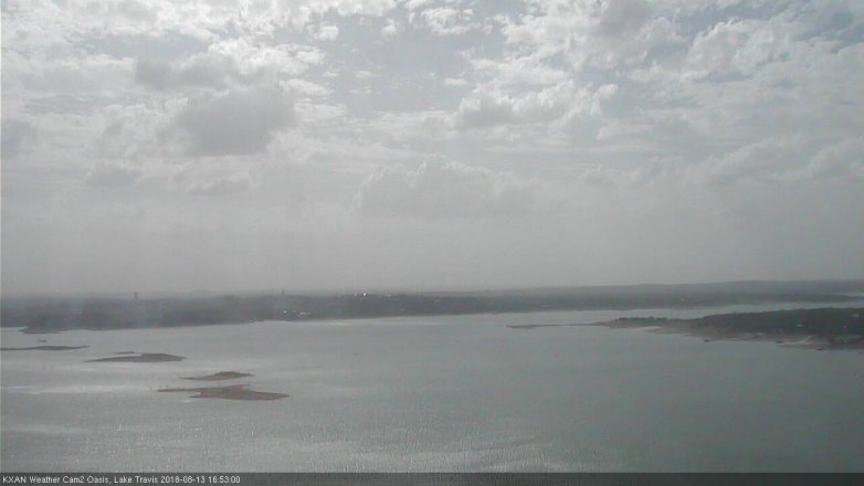 Lake Travis webcam, August 13, 2018 3:55 PM CT