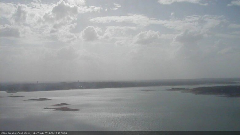 Lake Travis webcam, August 13, 2018 4:05 PM CT