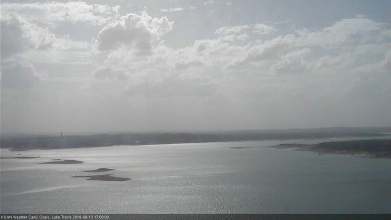 Lake Travis webcam, August 13, 2018 4:10 PM CT
