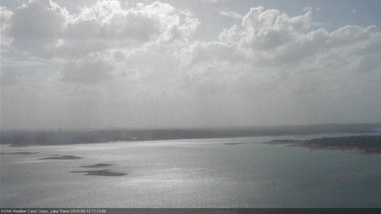 Lake Travis webcam, August 13, 2018 4:15 PM CT