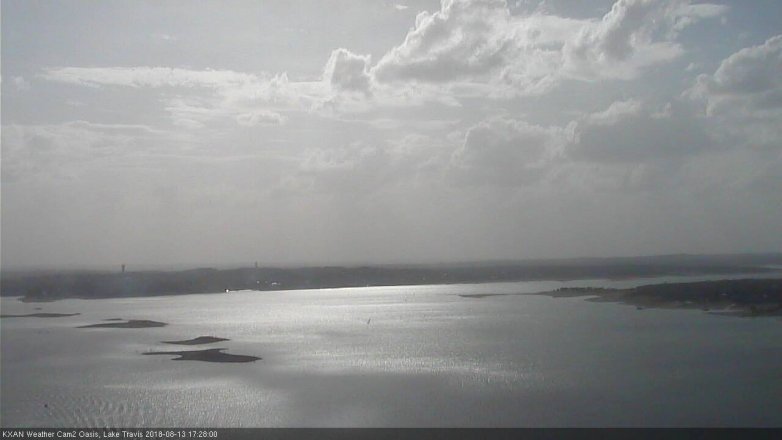 Lake Travis webcam, August 13, 2018 4:30 PM CT