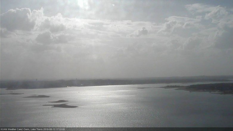 Lake Travis webcam, August 13, 2018 4:35 PM CT